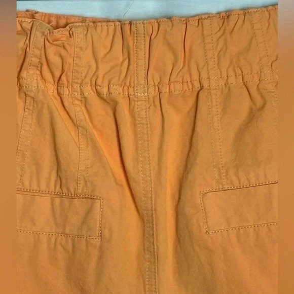 Free People Pleated front Orange Cotton Shorts Summer Vacation Size - Picture 8 of 13